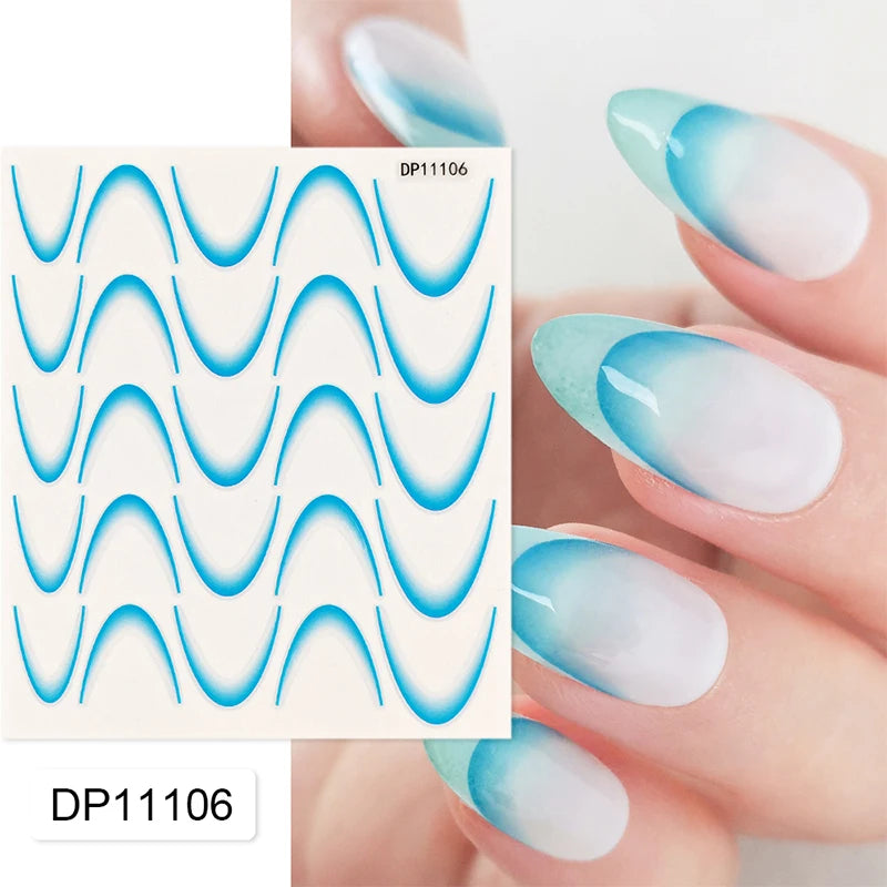3D Schleifen Nagelsticker – Elegante Gold- & Farbbögen für French & Sommerdesigns
