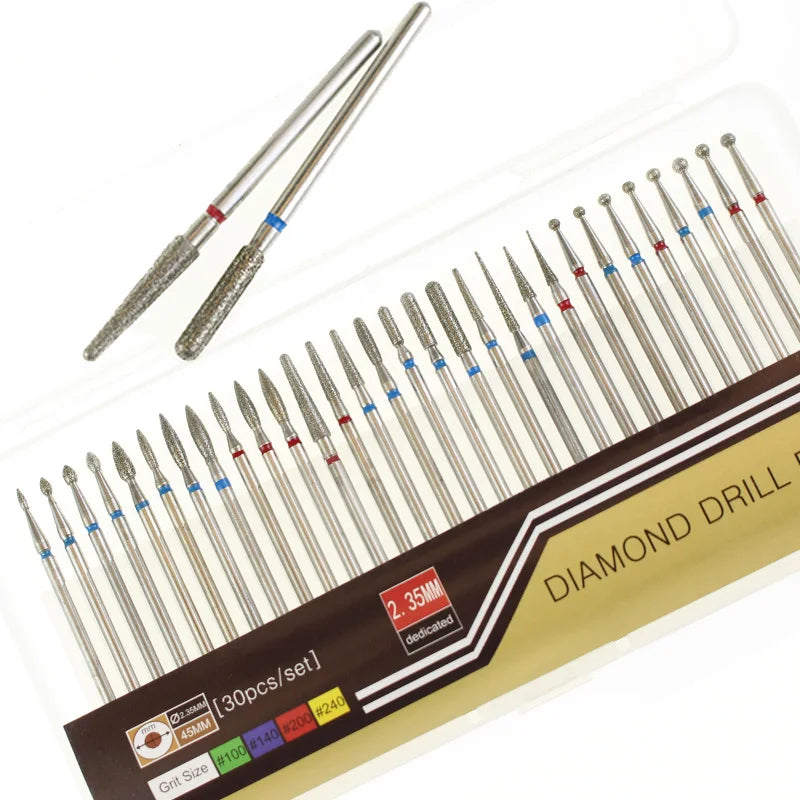 ASWEINA Fräser-Set – 10-tlg. Keramikaufsätze für Nagelfräser & Maniküregeräte