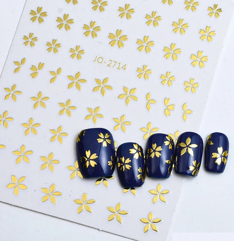 3d Nail Art Stickers Purple Lavenders Bunch Flowers Girls Rabbits Butterflys Decals For Nails Tips Decorations Manicures