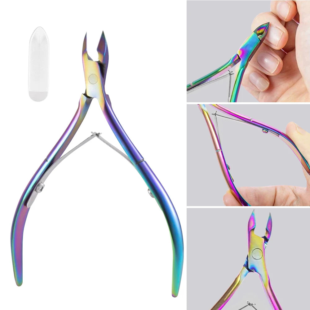 Profi Nagelknipser mit „Adlerschnabel“ – Edelstahl-Zange für Maniküre & Pediküre (4 Farben)