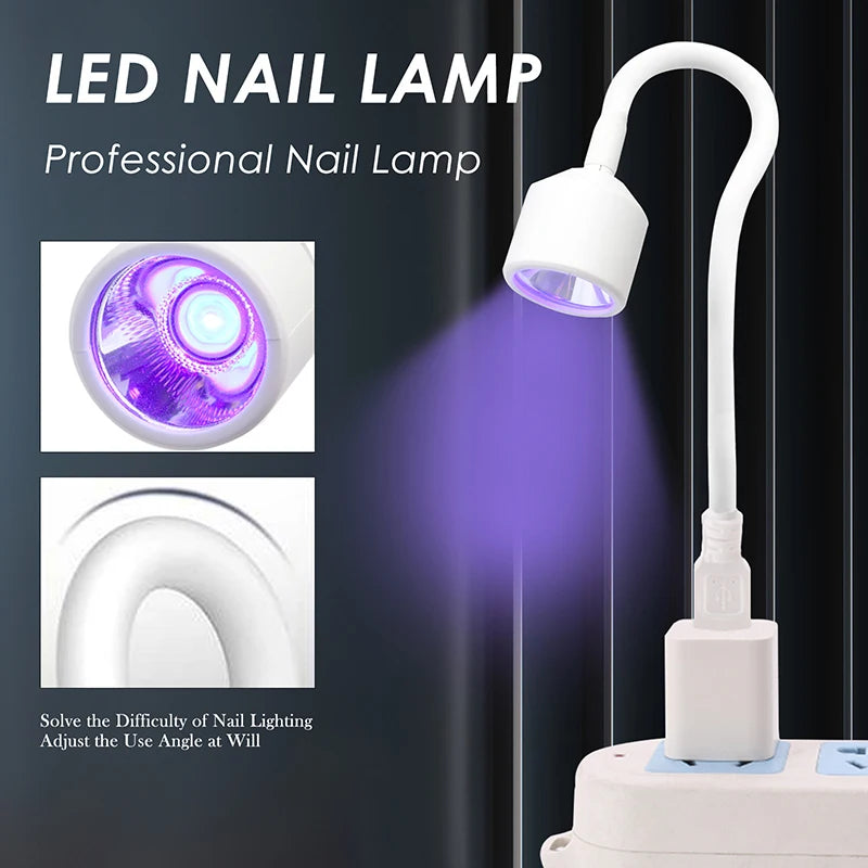 Mini UV/LED Nagellampe – faltbare USB-Tischlampe zum Aushärten von Gellack