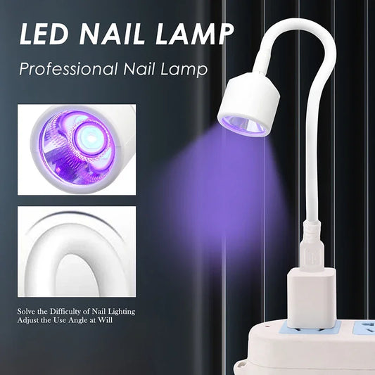 Mini UV/LED Nagellampe – faltbare USB-Tischlampe zum Aushärten von Gellack
