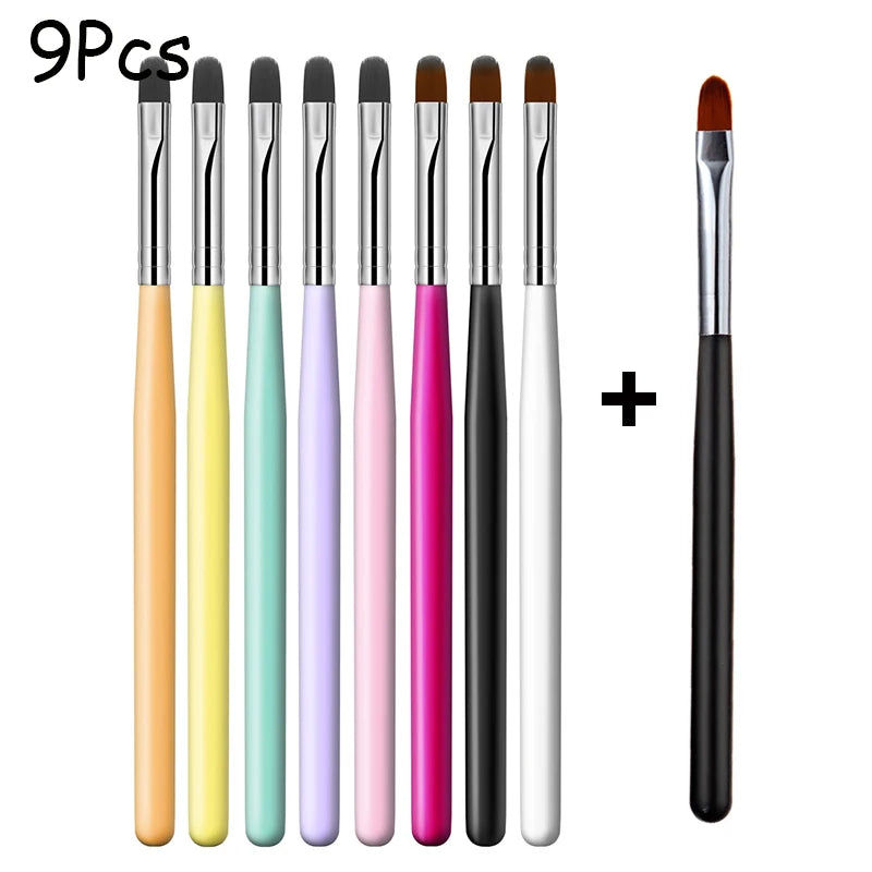 Nail Art Pinsel Set (1–9 Stück) – für UV Gel, Acryl & 3D Nail Design