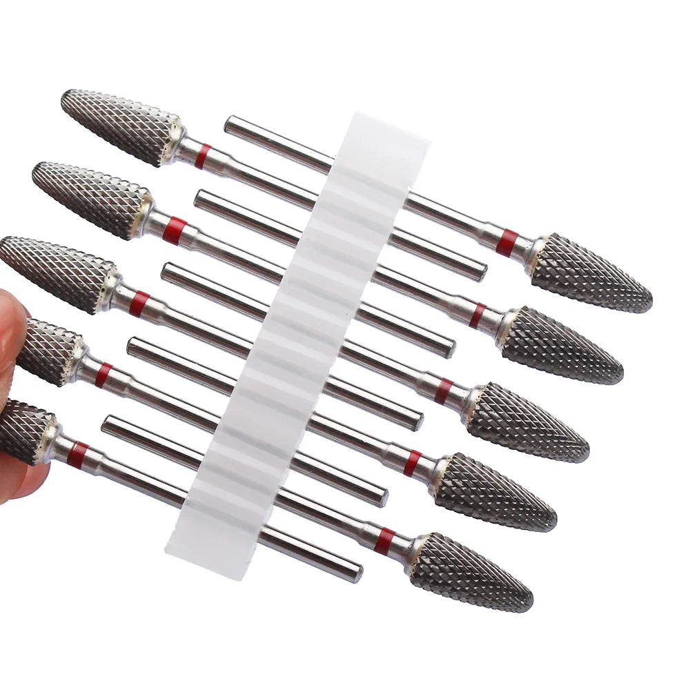 10tlg. Fräser Set für Maniküre – Hartmetall & Keramik Bits, Gel Entferner & Schleifer für elektrische Nagelfeilen