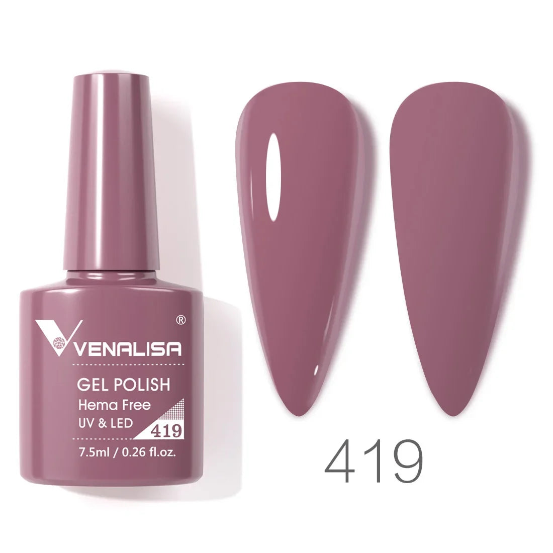 Venalisa Glitter Gel Polish – 7,5ml Rot, HEMA-frei, UV/LED, Semi-Permanent 1.