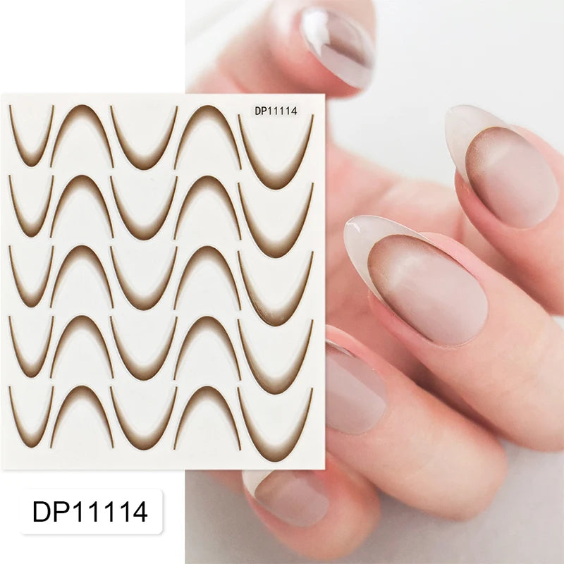 3D Schleifen Nagelsticker – Elegante Gold- & Farbbögen für French & Sommerdesigns