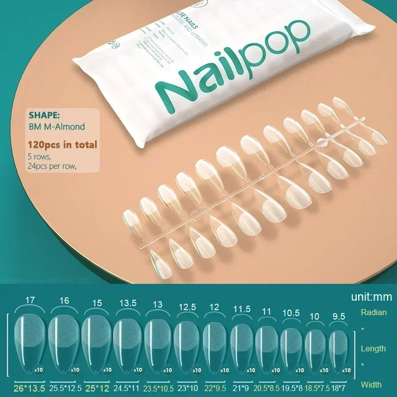 Nageltips, Soft Gel Tips, Full Cover Nägel, Press On Nails, Fake Nails, Nagelverlängerung, NAILPOP