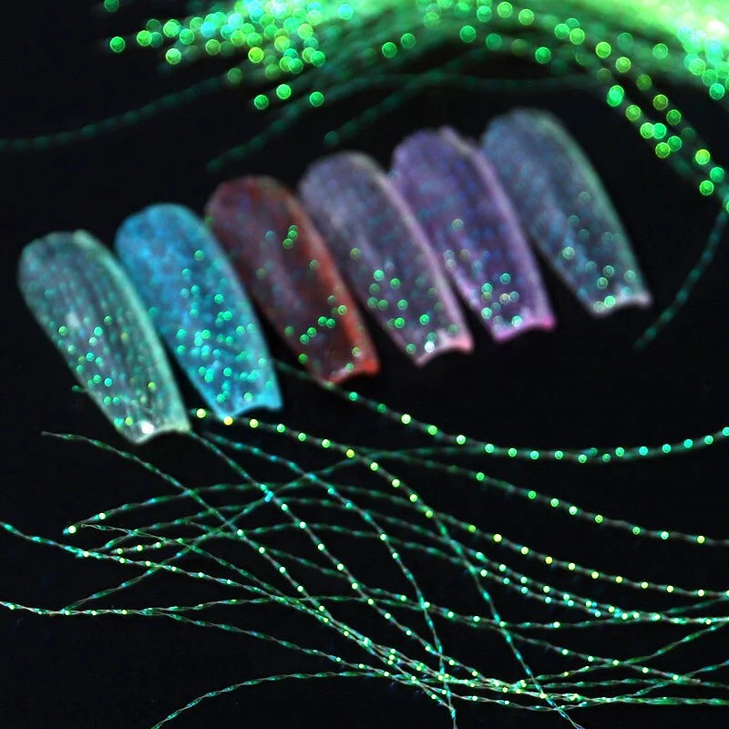 Fluoreszierende Faserstreifen – Fiberglas für Nagelverlängerung & 3D Nagelkunst