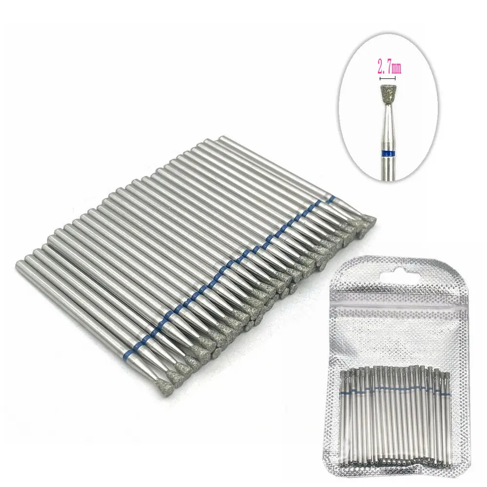 50 Stück KN Series Diamantfräser Set – Inverted Cone Form, für elektrische Nagelfräser, Maniküre & Pediküre