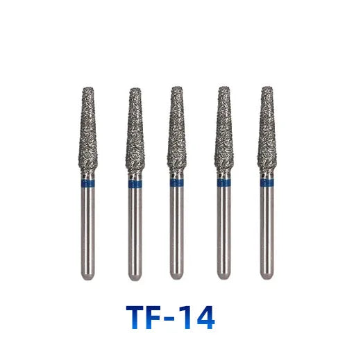 AZDENT Dental Diamantbohrer – 5 Stück, FG 1.6 mm, Medium für Turbine/High-Speed-Handstück 2