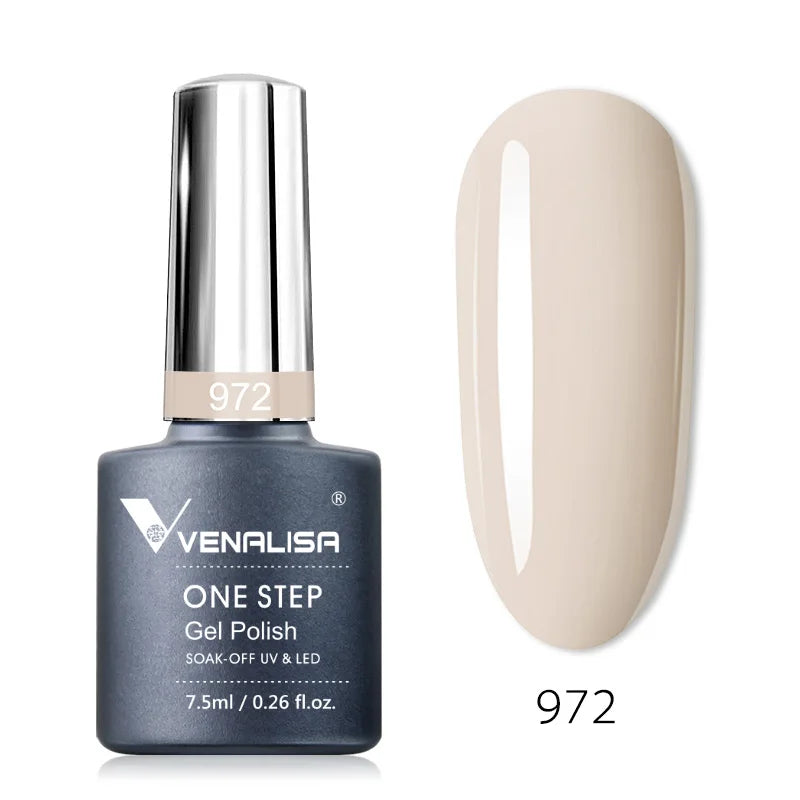 Venalisa 3-in-1 Gel Polish – 7,5ml One Step UV/LED Gel, Ohne Base & Top