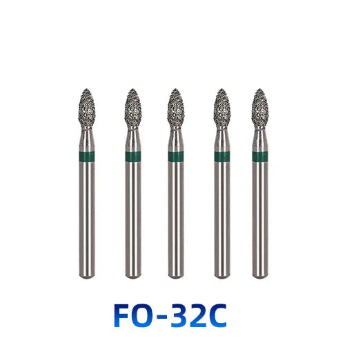 AZDENT Dental Diamantbohrer – 5 Stück, FG 1.6 mm, Medium für Turbine/High-Speed-Handstück
