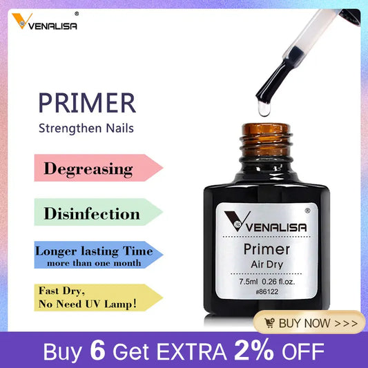 Venalisa Primer – Säurefrei, Air Dry, für Gel & Acryl Nägel