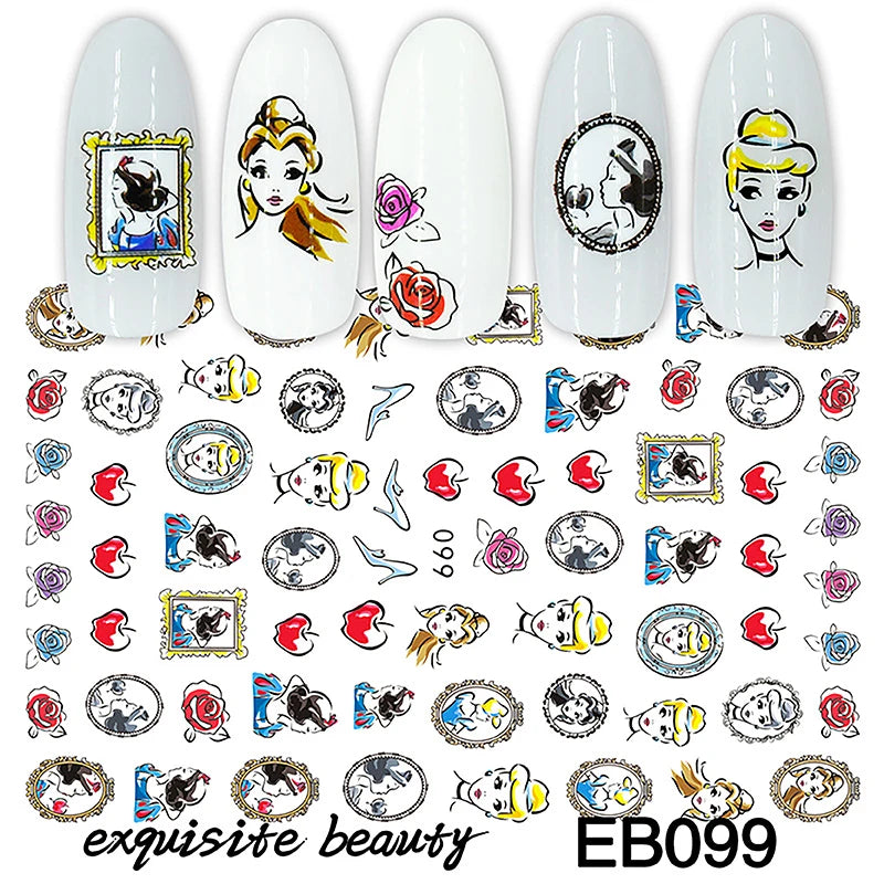 1 Bogen Mickey Mouse & Disney Nail Sticker – Cartoon Nail Art Aufkleber