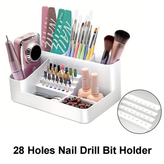 Nail Bit Halter mit 28 Löchern – Organizer für Fräser, Pinsel & Zubehör