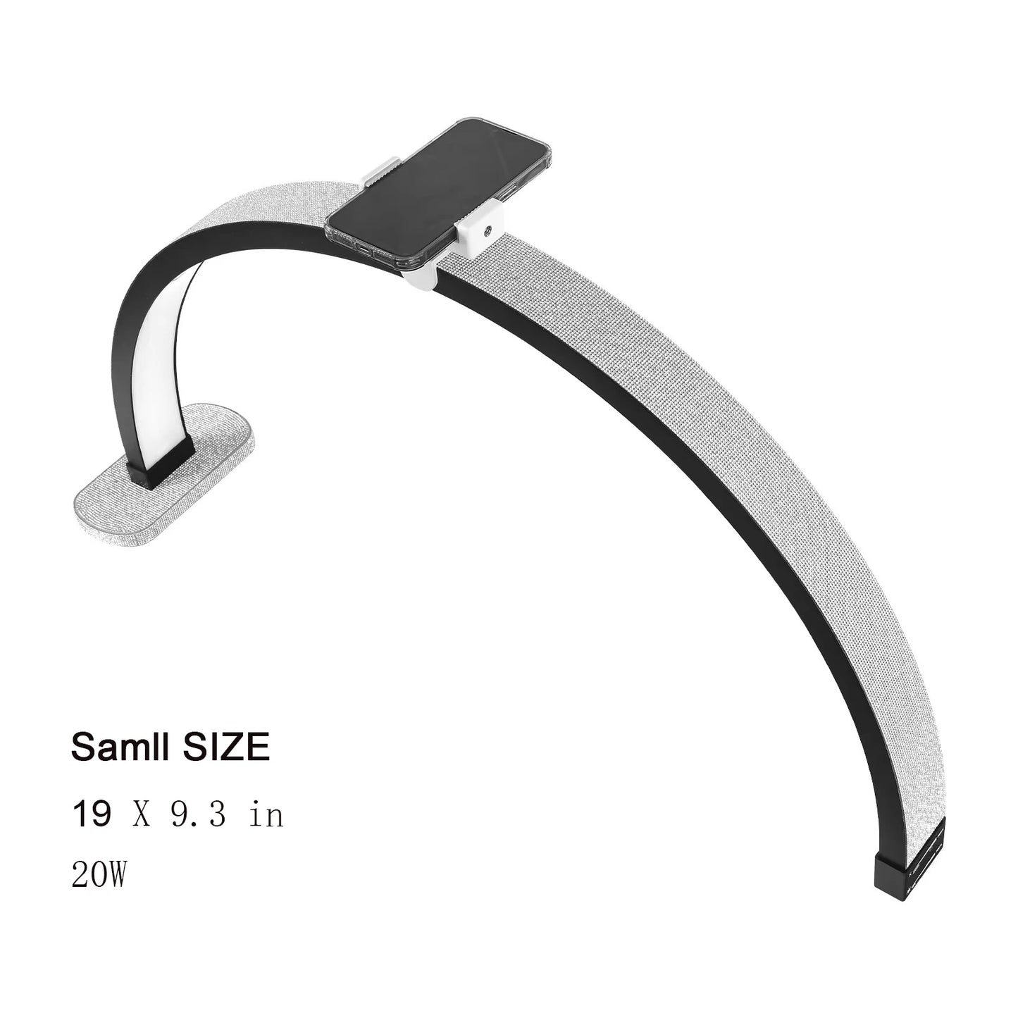Fosoto Halbmond-LED Tischlampe – 3-stufig dimmbar, Touch-Steuerung für Nagelstudio & Kosmetik