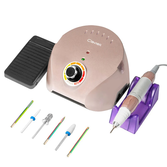 Elektrische Nagelfräse FX600 – Profi Maniküre- & Pediküregerät mit Fräserbits und Fußpedal