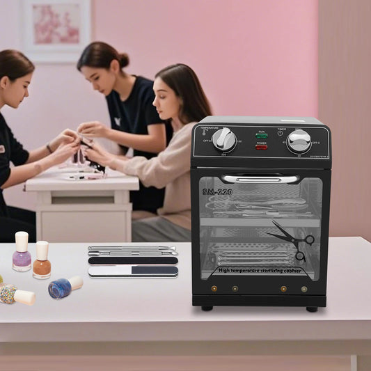 Professioneller Trockensterilisator 600W 220 °C – Hochtemperatur-Sterilisator für Nagel- & Fußpflegestudios