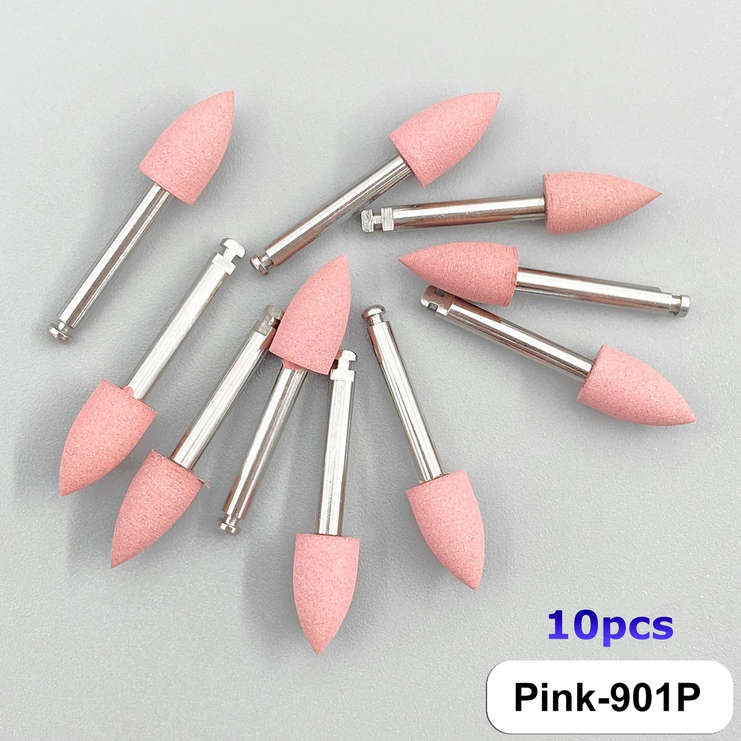 WELLCK Silikon-Polieraufsätze – 10/12 Stück Set für E-Feile, Politur & Finish (Nail & Dental Art)