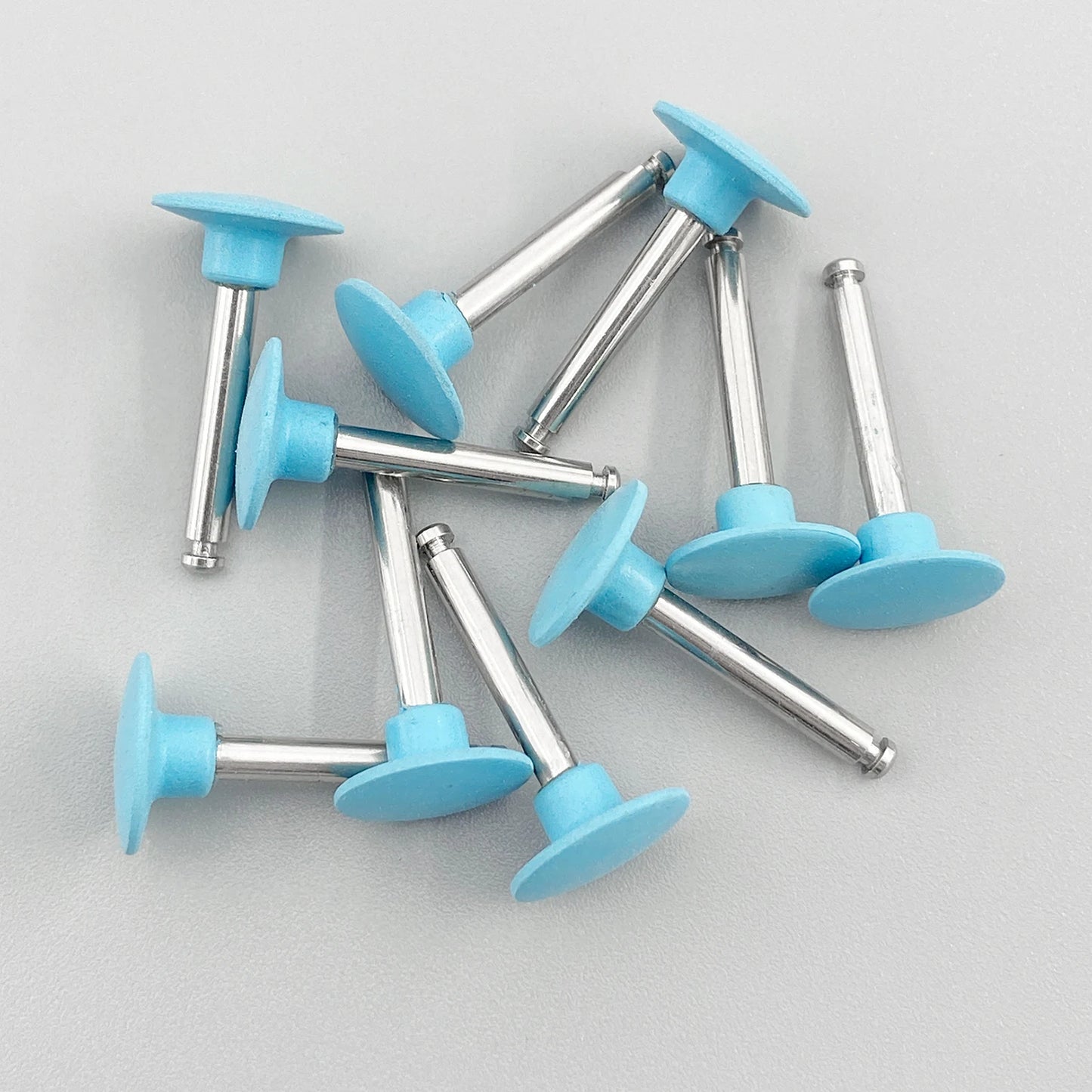 WELLCK Silikon-Polieraufsätze – 10/12 Stück Set für E-Feile, Politur & Finish (Nail & Dental Art)