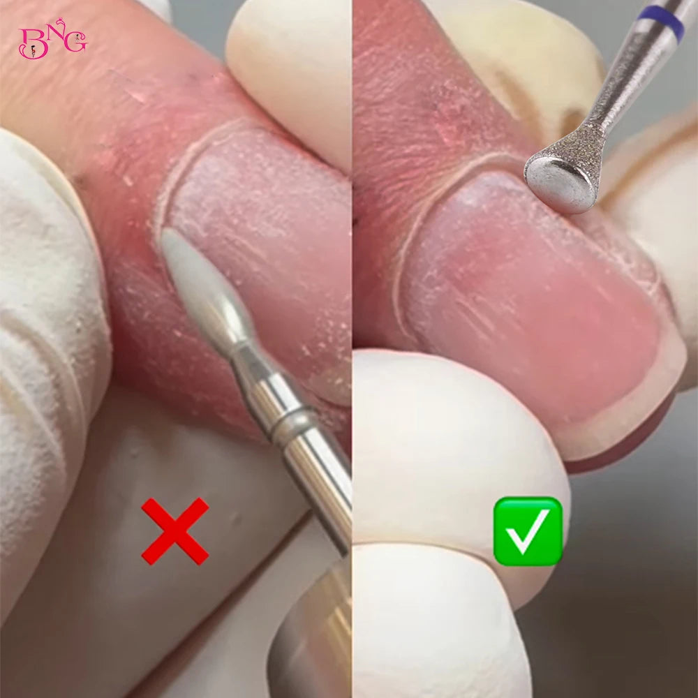 BNG Diamant-Fräser für Maniküre – Sicherheitskopf für Nagelhaut, elektrisch
