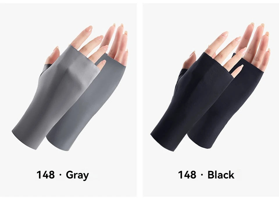 UV-Schutz Handschuhe Ice Silk – Fingerlos & Atmungsaktiv