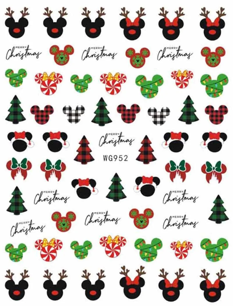 1 Bogen Mickey Mouse & Disney Nail Sticker – Cartoon Nail Art Aufkleber