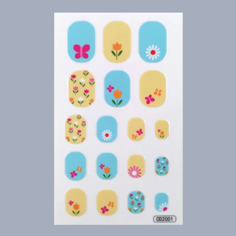Little Princess Girls Nail Stickers Children DIY Cute Cartoon Animal Nail Decals Kids Manicure Polish Wrap Decors uñas postizas