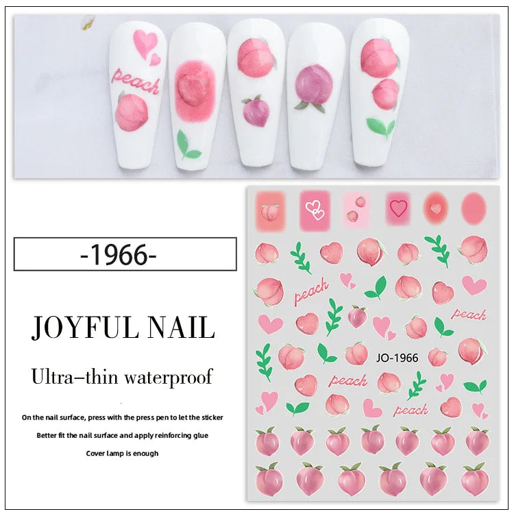 Fruit Nail Sticker – Zitrone, Erdbeere & Wassermelone | Sommerliche Nailart