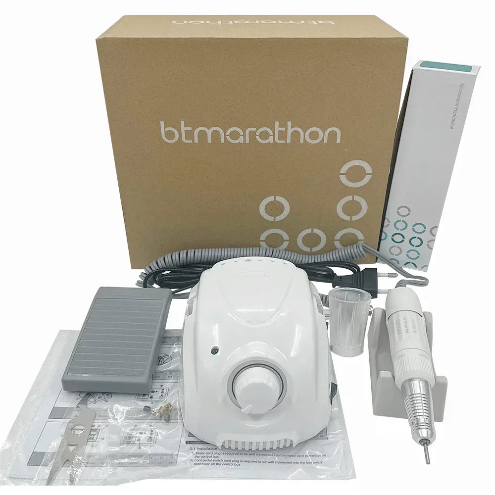 Strong 210 – Professionelle elektrische Nagelfräse 65W, 35000 U/Min, H200 Handstück, Steuerbox 30V