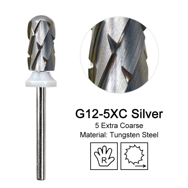Tapered Barrel Fräserbit – Hartmetall (Tungsten), für Gelentfernung & Polieren (4XC, Gold)