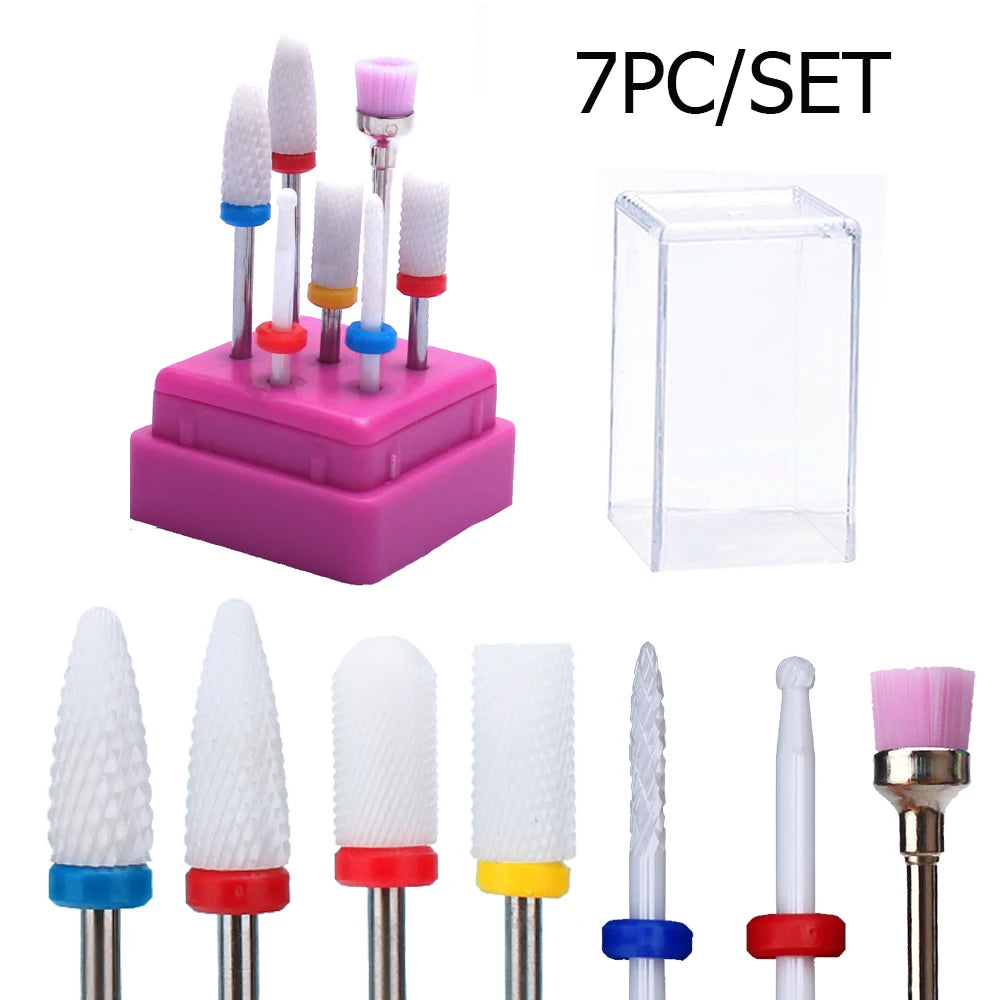 ASWEINA Fräser-Set – 10-tlg. Keramikaufsätze für Nagelfräser & Maniküregeräte
