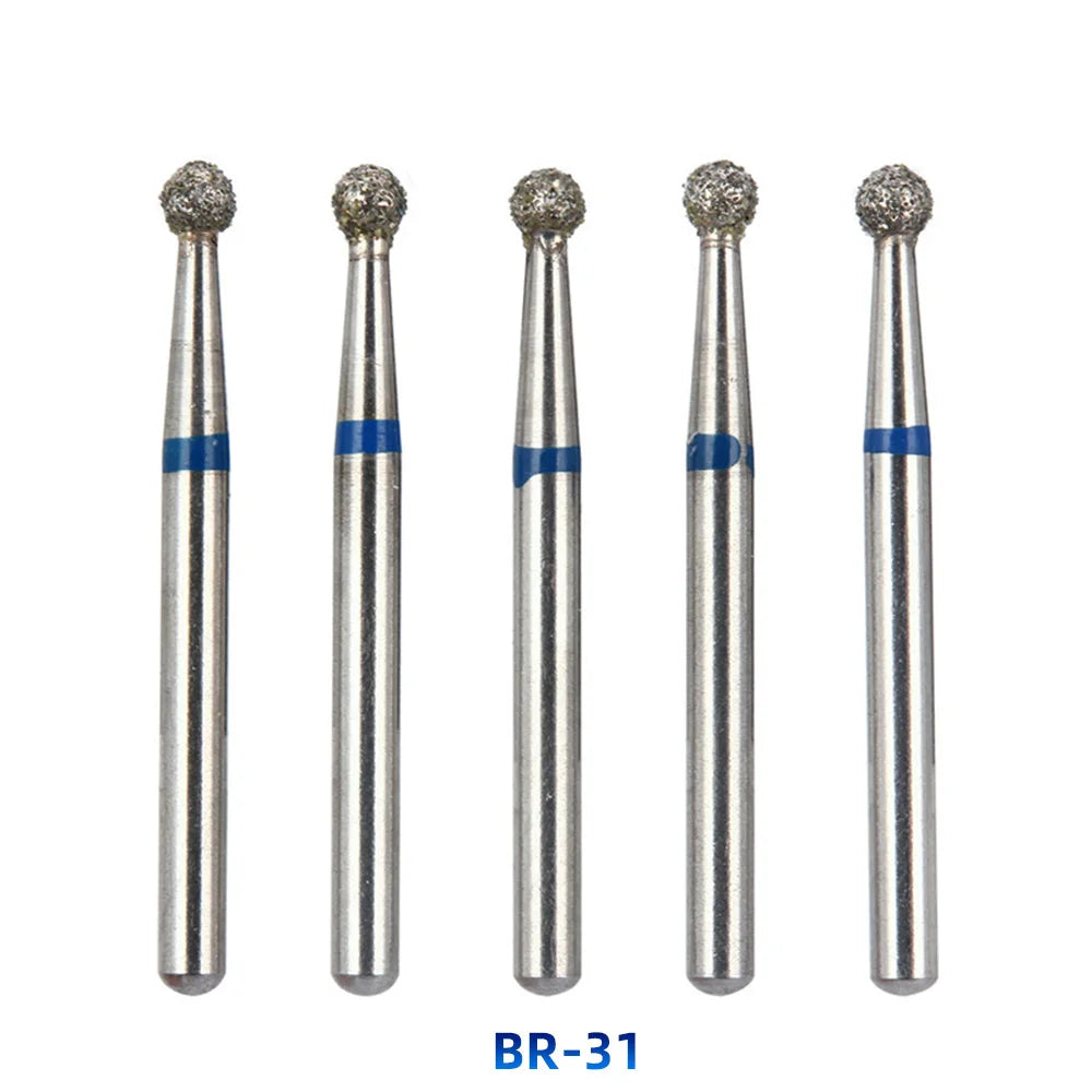 AZDENT Dental Diamantbohrer – 5 Stück, FG 1.6 mm, Medium für Turbine/High-Speed-Handstück 2
