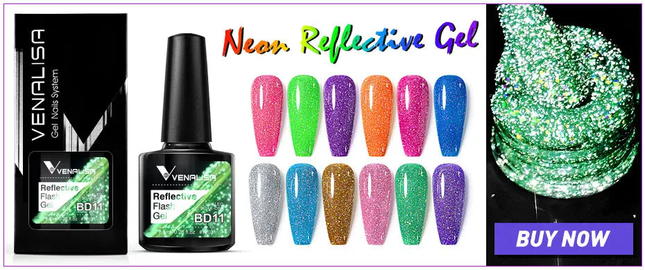 Venalisa GDCOCO Gel-Lack – 7,5 ml – Neon Sommerfarben, volle Deckkraft