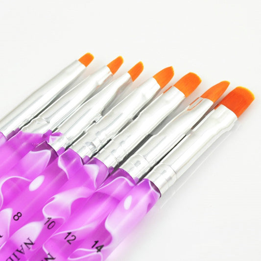 Künstliche Nägel breite Bürste aus einer Reihe von Penshaped Bürsten Phototherapie Nagel bürste 7 Pack
