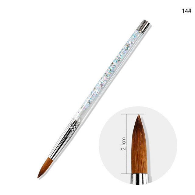 7 Größen Nail Art Pinsel für Acrylpulver Nylon Maniküre