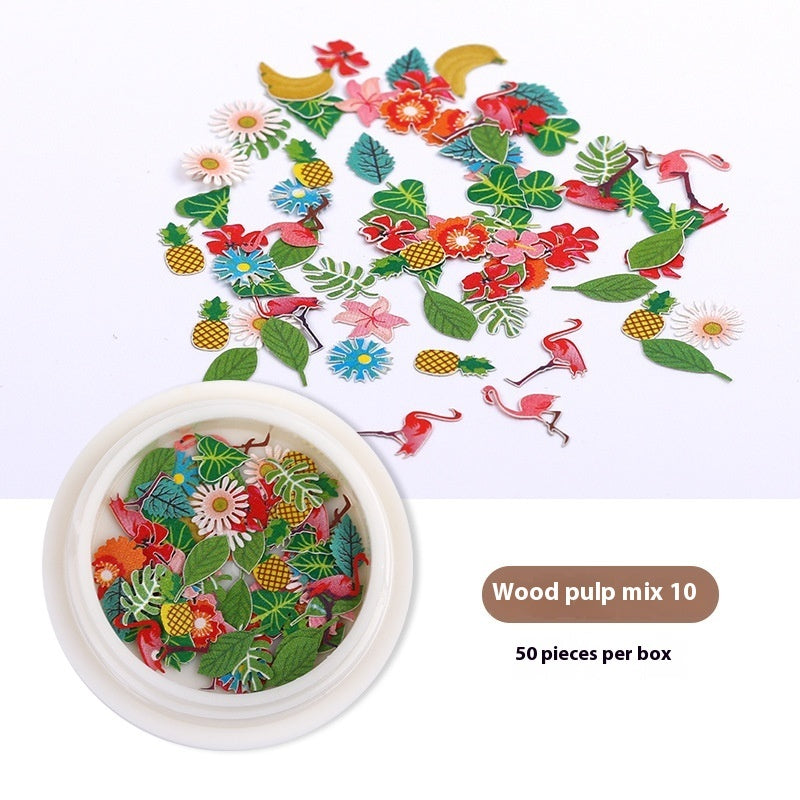 50-teiliges Set Blumen-Nagelsticker | Selbstklebende Nail Art Aufkleber mit Blumenmuster | Modell SP14-01 bis SP14-18