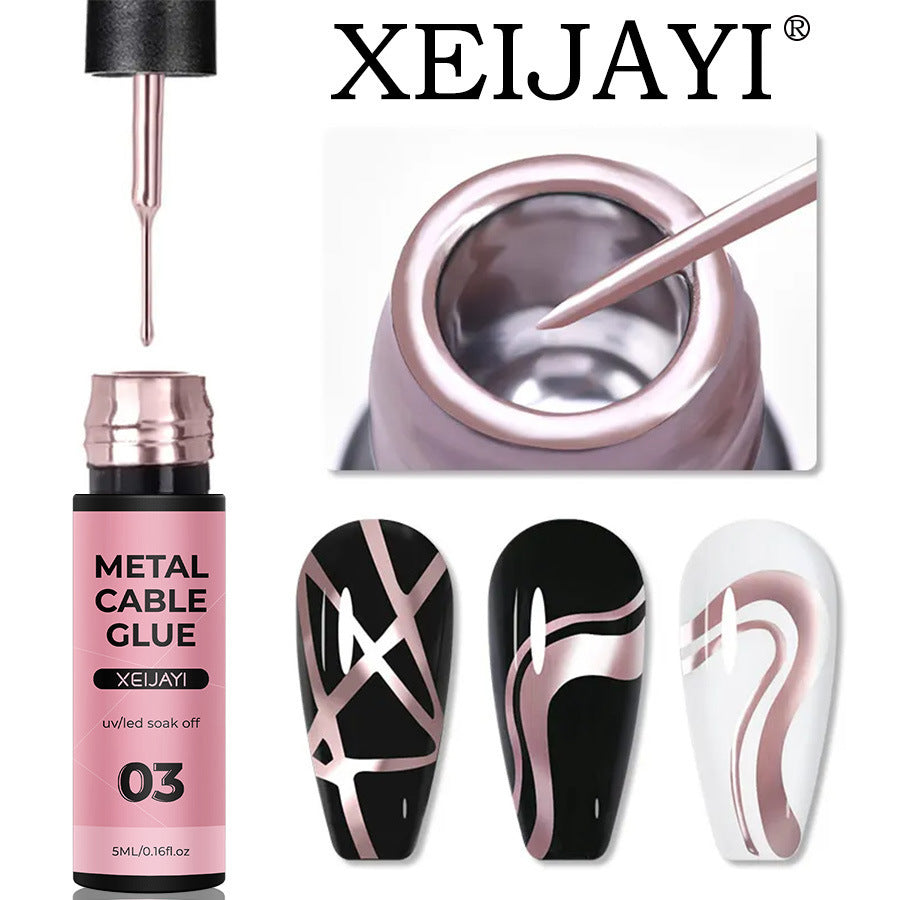5ml Nagel-Metall-Kabelkleber Hoy Edge Painted