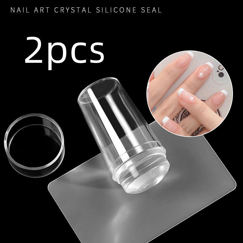 2,8 cm bedecktes Nagelkunstdruck-French-Nagelsiegelwerkzeug mit Schaber
