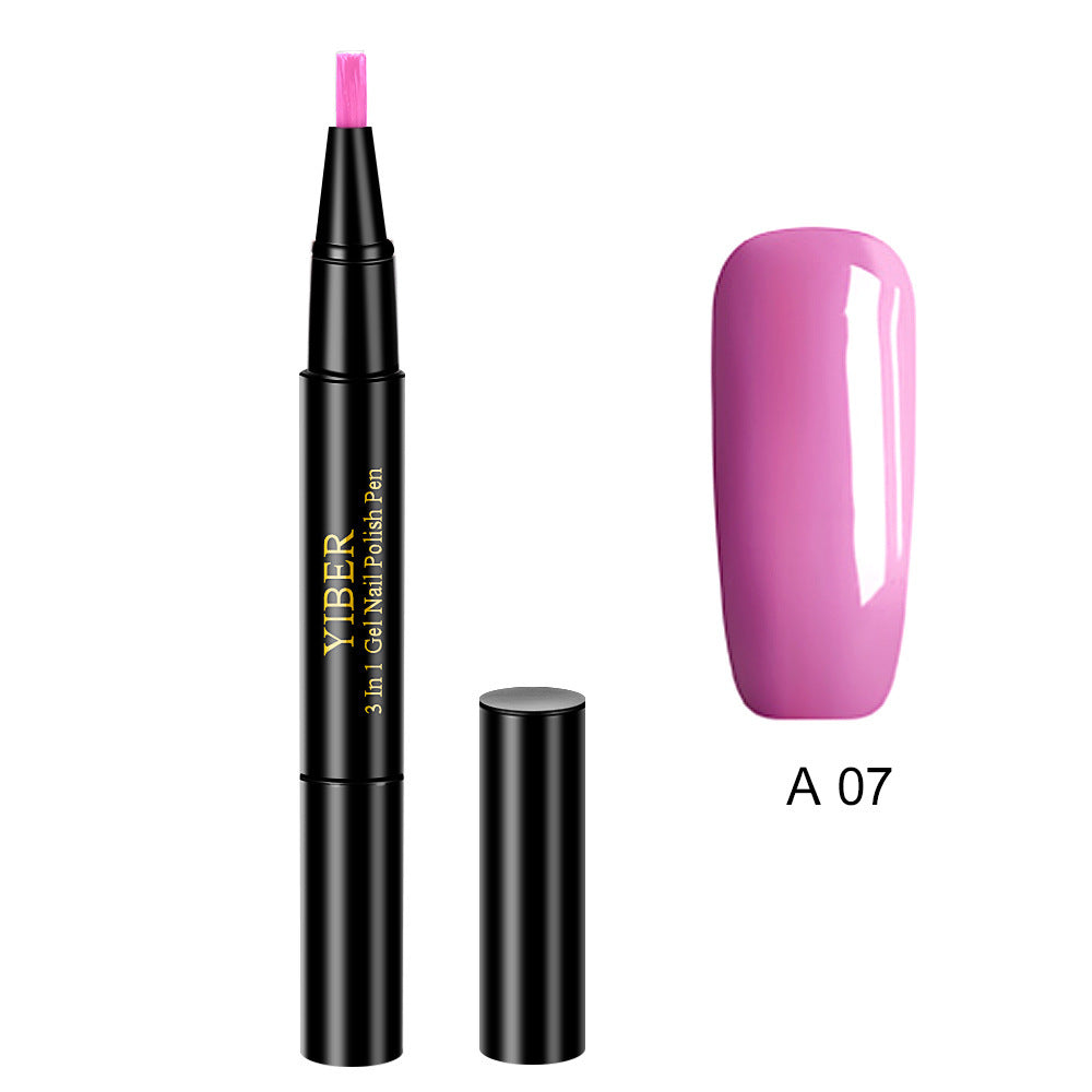 3 in 1 Gel Nagellack Stift Glitter One Step Nail Art Gel Polish Hybrid