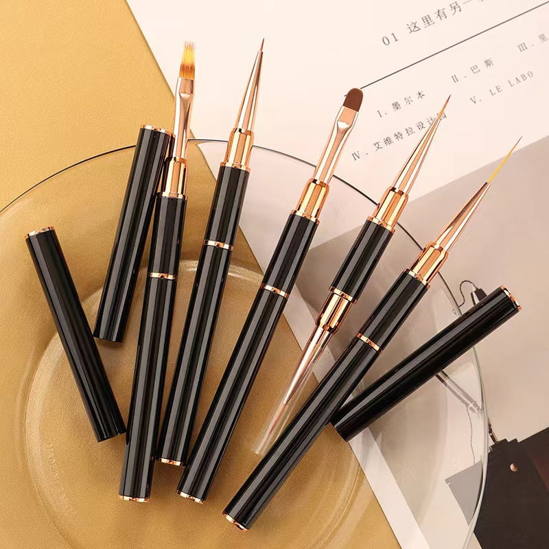5-teiliges doppel köpfiges Nagel bürsten kabel mit Deckel