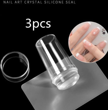 2,8 cm bedecktes Nagelkunstdruck-French-Nagelsiegelwerkzeug mit Schaber