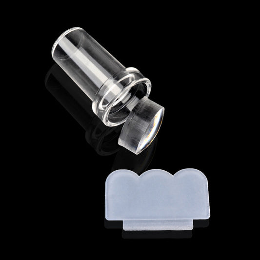 Nail Art Transparent Seal Nail Voller transparenter Griff Seal Head Flower Scraper Print