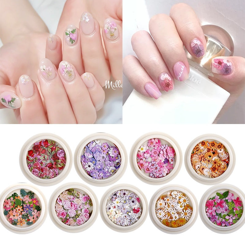 50-teiliges Set Blumen-Nagelsticker | Selbstklebende Nail Art Aufkleber mit Blumenmuster | Modell SP14-01 bis SP14-18