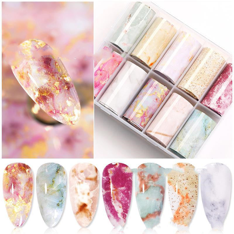 Neu Nailart Sterne Transferpapier Set Nagelaufkleber
