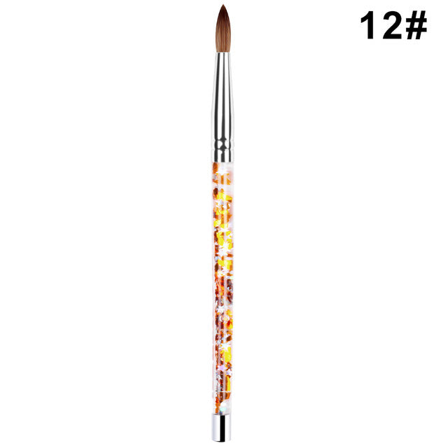 7 Größen Nail Art Pinsel für Acrylpulver Nylon Maniküre