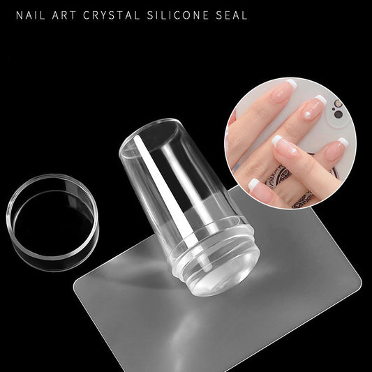 2,8 cm bedecktes Nagelkunstdruck-French-Nagelsiegelwerkzeug mit Schaber