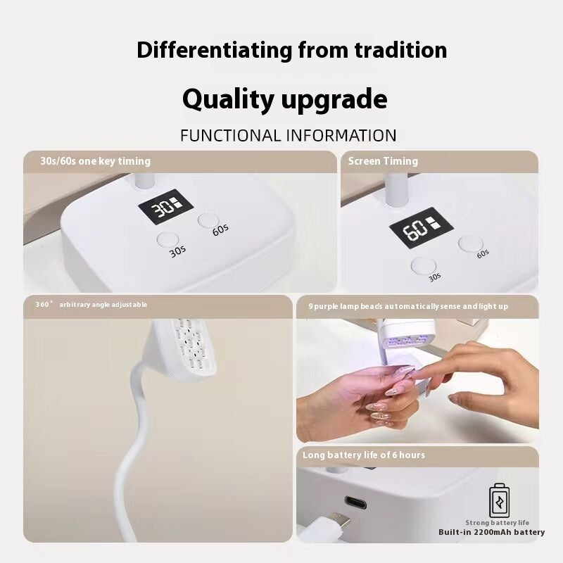 Desktop Storage Manicure Lotus Lamp Quick-drying Induction