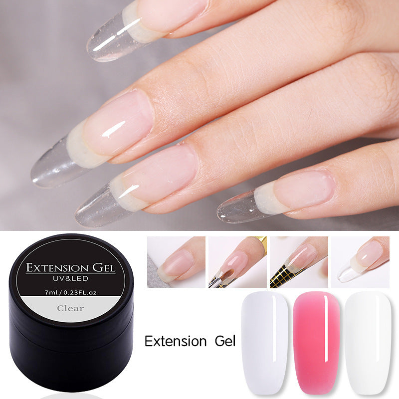 Nail Fast Extended Glue Boxed Abnehmbarer Kleber UV-Nagelmodellkleber 3 Farben erhältlich
