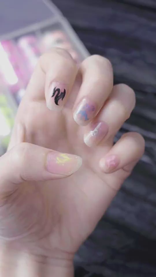 New Nail Art Flame Star Sticker Ins Color Fluoresc